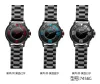 The trendy and personalized men's stainless steel waterproof watch with a cool and tech-savvy quartz watch is a bestseller in foreign trade Specification image